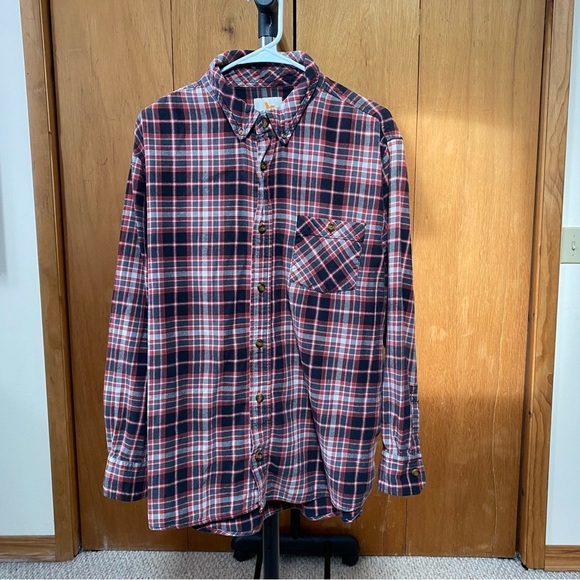 Field & Stream Men's Red Black Flannel Shirt Casual Button Down Sz XL - Picture 1 of 15